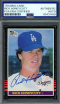 Rick Honeycutt PSA DNA Signed 1985 Donruss Autograph
