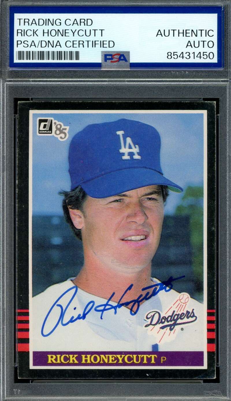 Rick Honeycutt PSA DNA Signed 1985 Donruss Autograph
