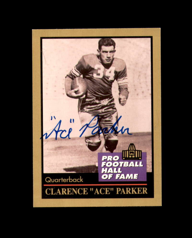 Clarence Ace Parker Signed 1991 Enor Hall of Fame Brooklyn Dodgers Autographed