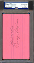 Tommy Loughran PSA DNA Coa Signed D.82 3x5 Index Card Autograph
