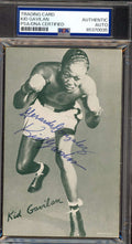 Kid Gavilan PSA DNA Coa Signed 1950`s Exhibit Card Autograph