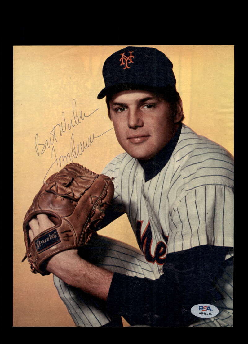 Tom Seaver PSA DNA Signed Vintage 8x10 Photo Autograph Mets