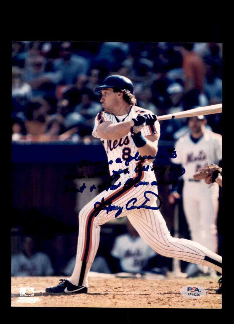 Gary Carter PSA DNA Signed 8x10 Photo Autograph Mets