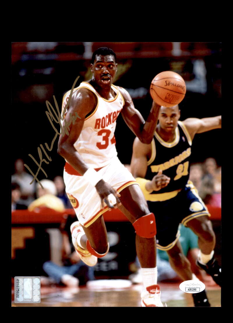 Hakeem Olajuwon JSA Coa Signed 8x10 Photo Autograph Rockets