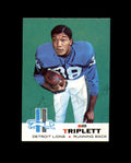 Bill Triplett Signed Original 1969 Topps Detroit Lions Autograph