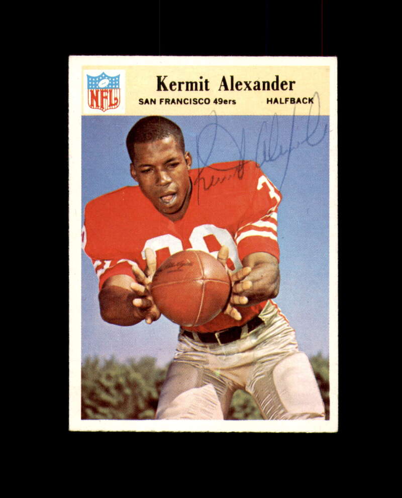 Kermit Alexander Signed 1966 Philadelphia Gum San Francisco 49ers Autograph