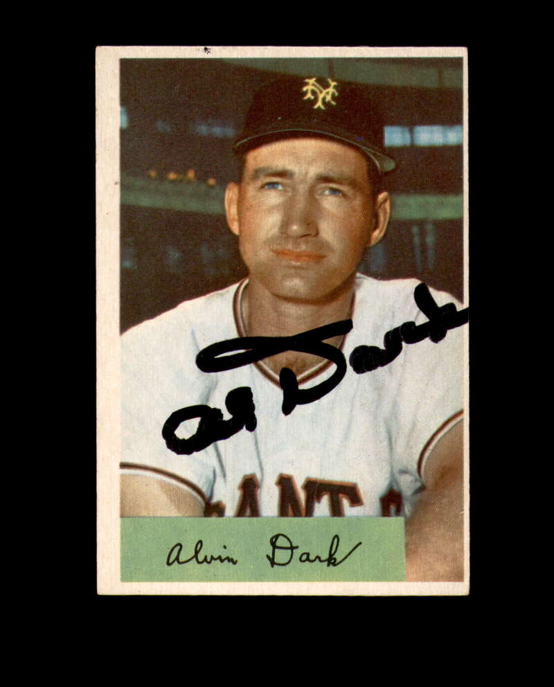 Al Dark Signed 1954 Bowman New York Giants Autograph