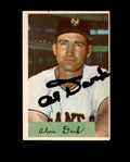 Al Dark Signed 1954 Bowman New York Giants Autograph