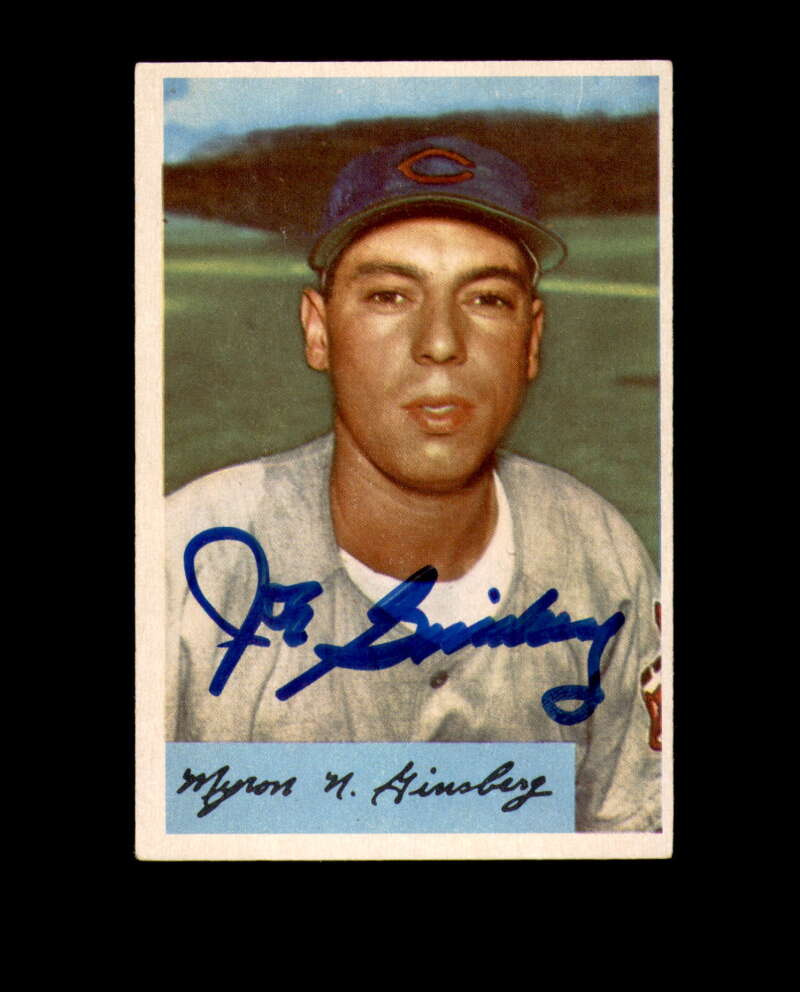 Joe Ginsberg Signed 1954 Bowman Cleveland Autograph