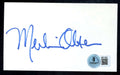 Merlin Olsen Beckett BAS Signed 3x5 Index Card Autograph