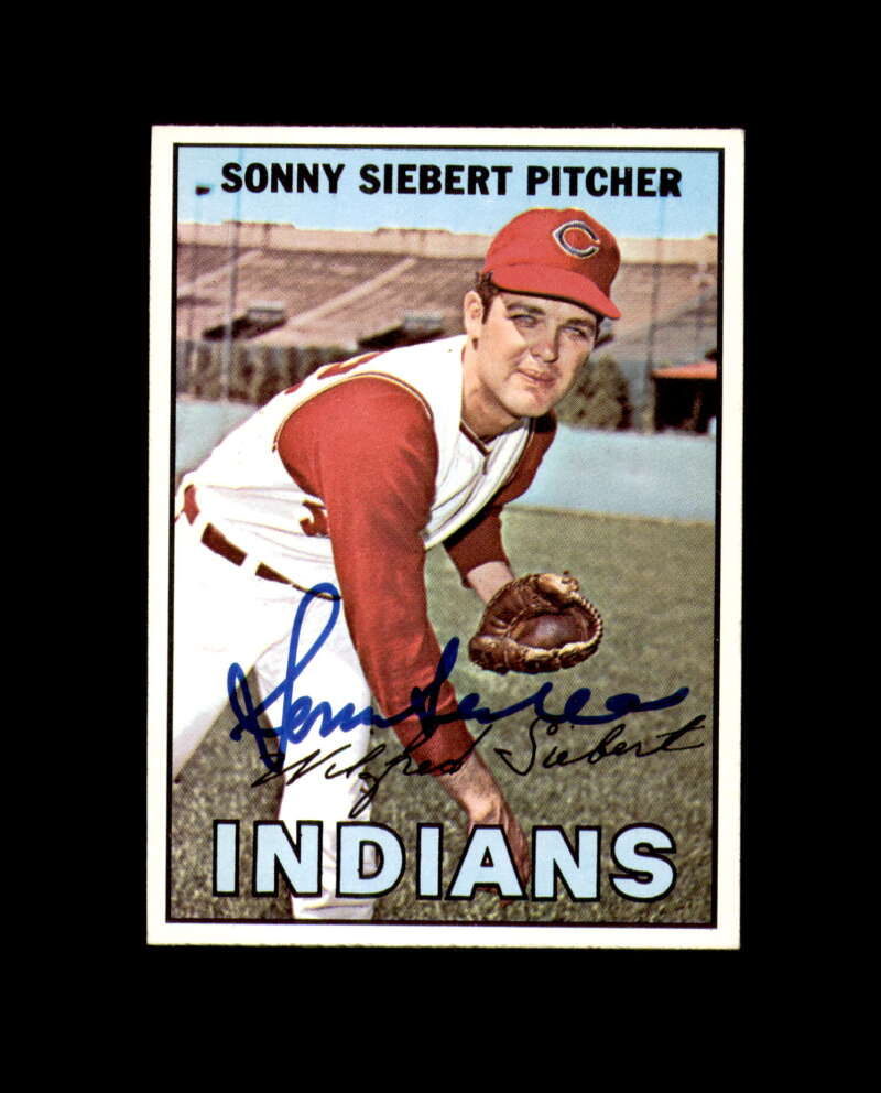 Sonny Siebert Signed Original 1967 Topps Cleveland Autograph