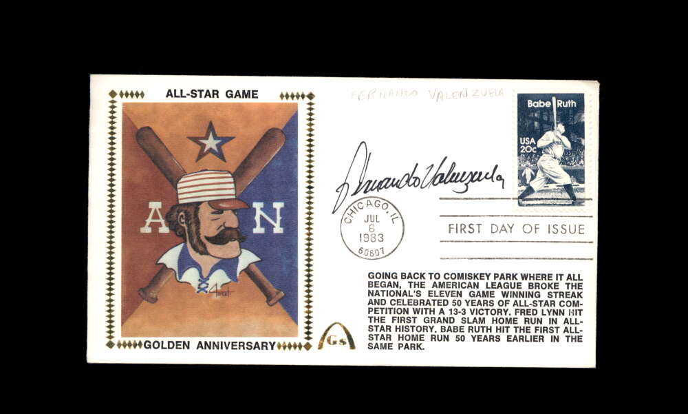 Fernando Valenzuela PSA DNA Signed 1983 First Day Cover Cache FDC All Star Game Autograph