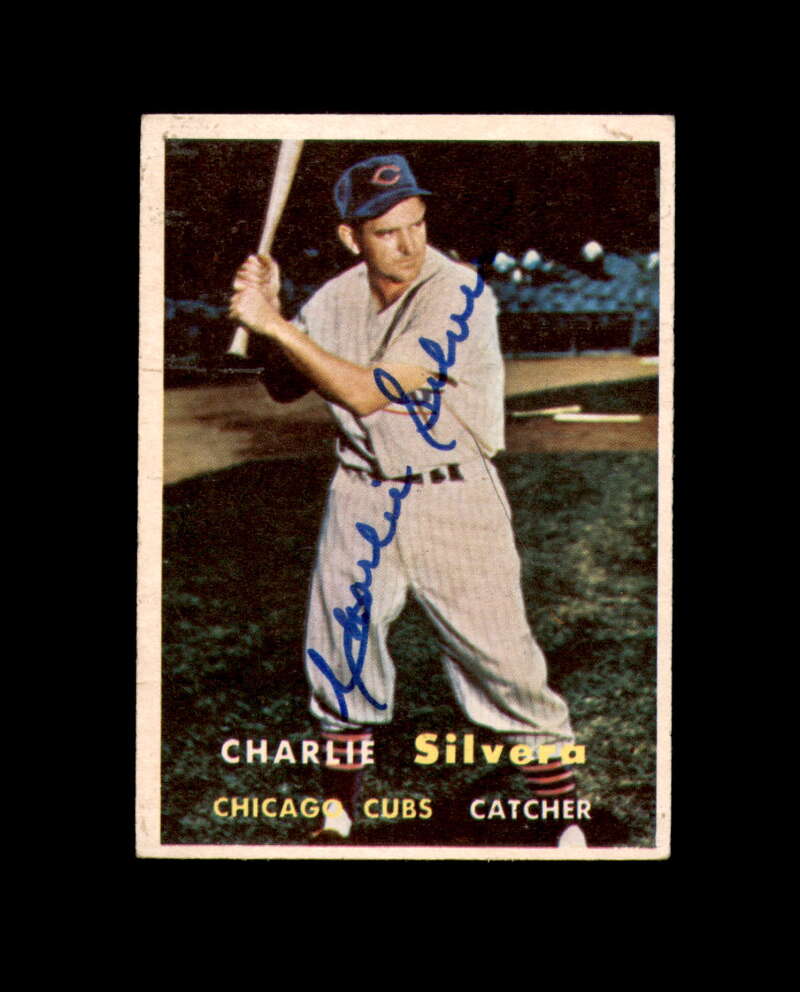 Charlie Silvera Signed 1957 Topps Chicago Cubs Autograph