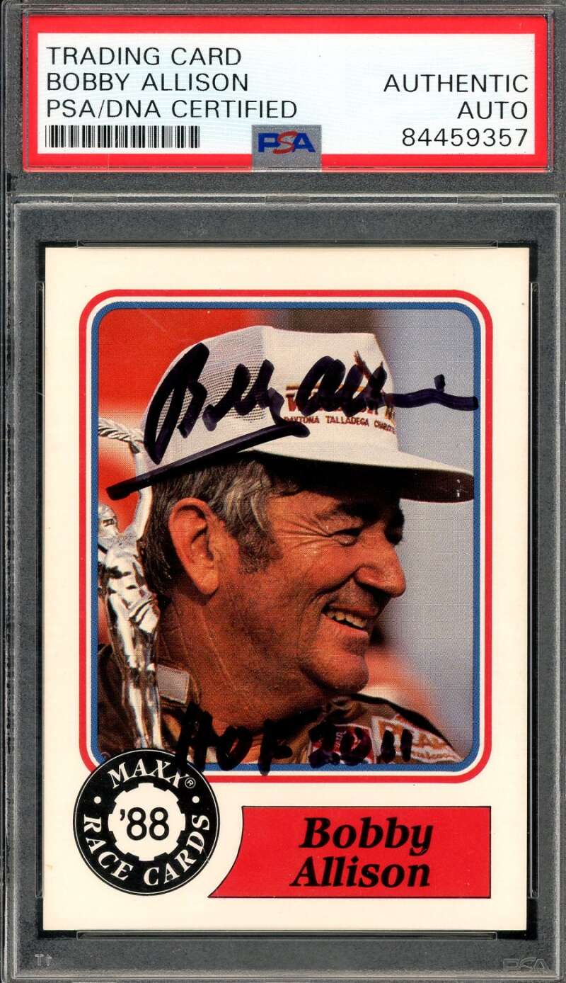 Bobby Allison PSA DNA Signed 1988 Maxx Race Card Rookie Autograph