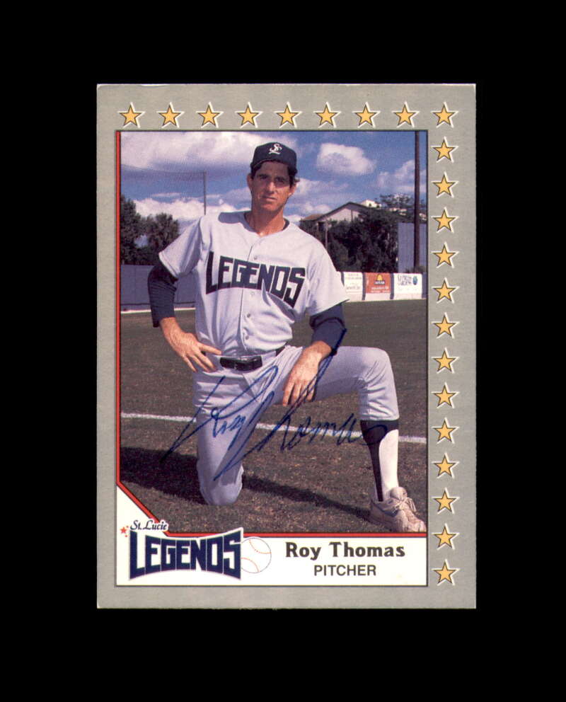 Roy Thomas Signed 1990 Pacific Senior League St. Lucie Legends Autograph