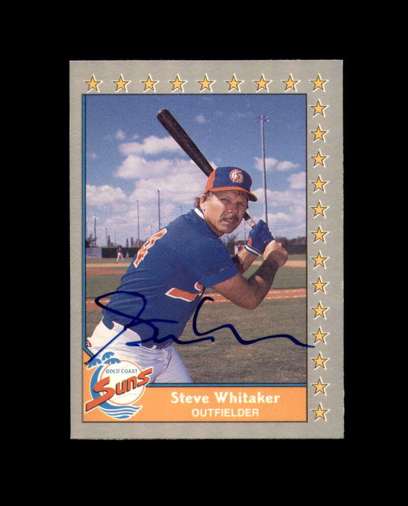 Steve Whitaker Signed 1990 Pacific Senior League Gold Coast Suns Autograph