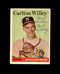 Carlton Willey Signed 1958 Topps Milwaukee Braves Autograph