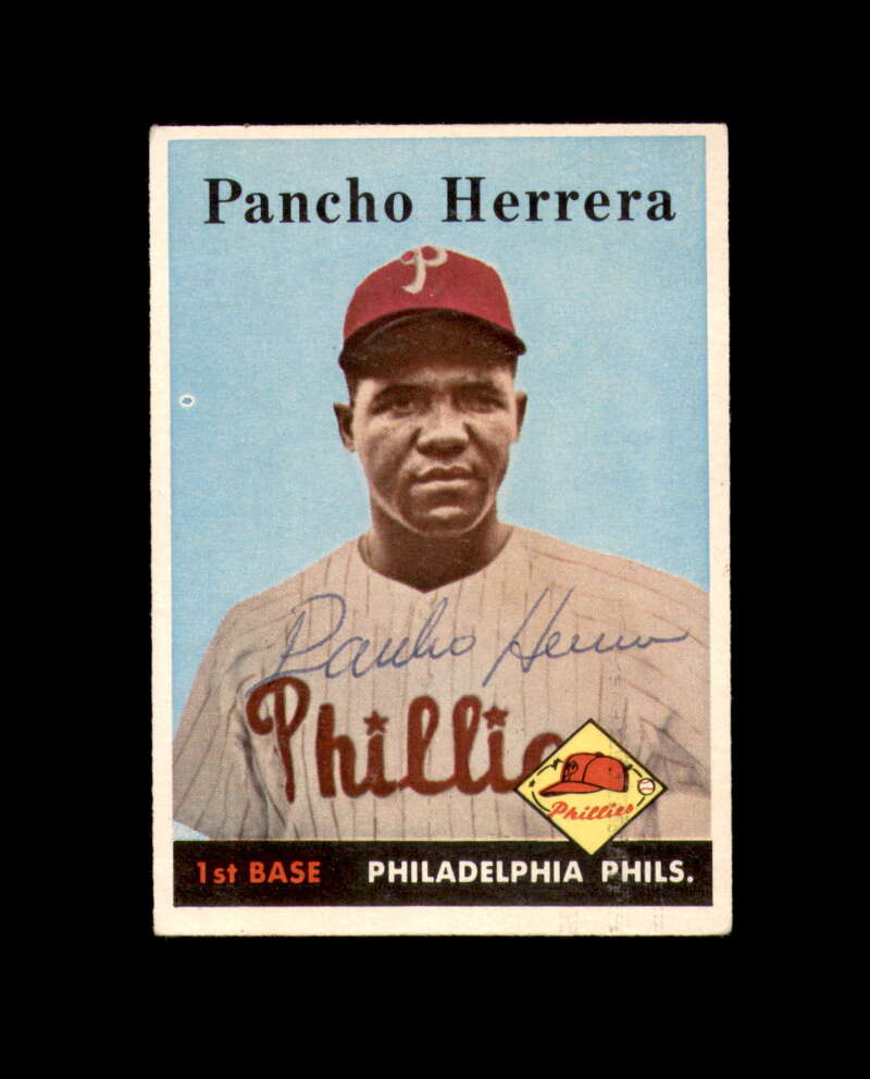 Pancho Herrera Signed 1958 Topps Philadelphia Phillies Autograph