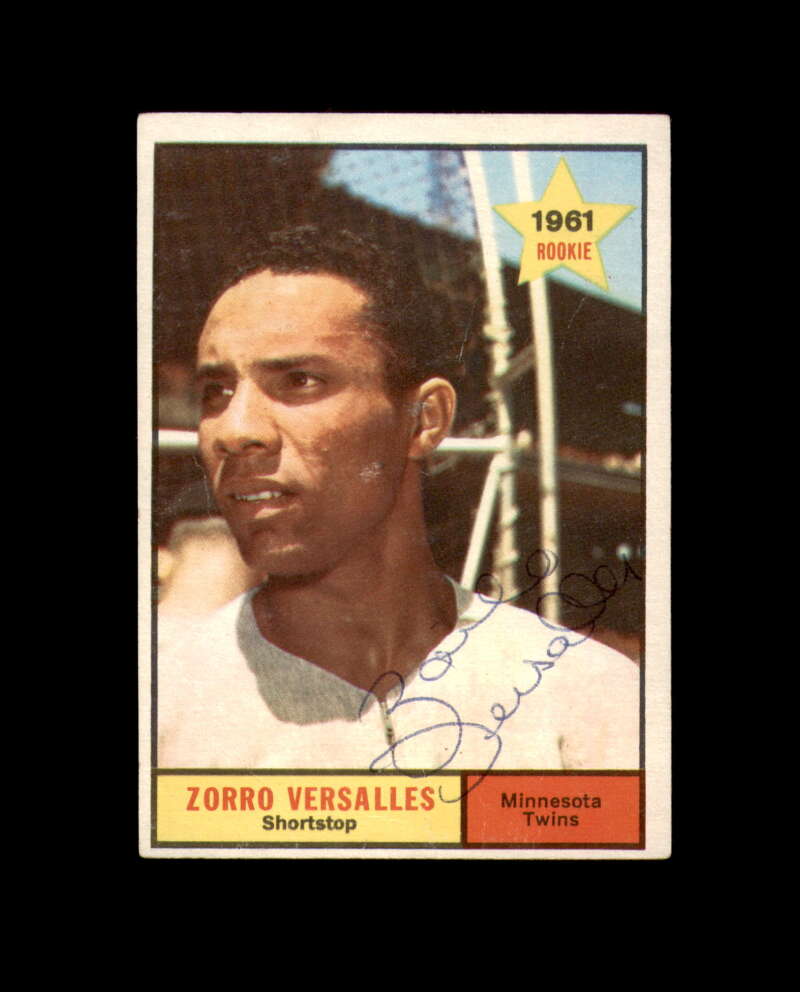 Zoilo Versalles Signed 1961 Topps Rookie Minnesota Twins Autographed
