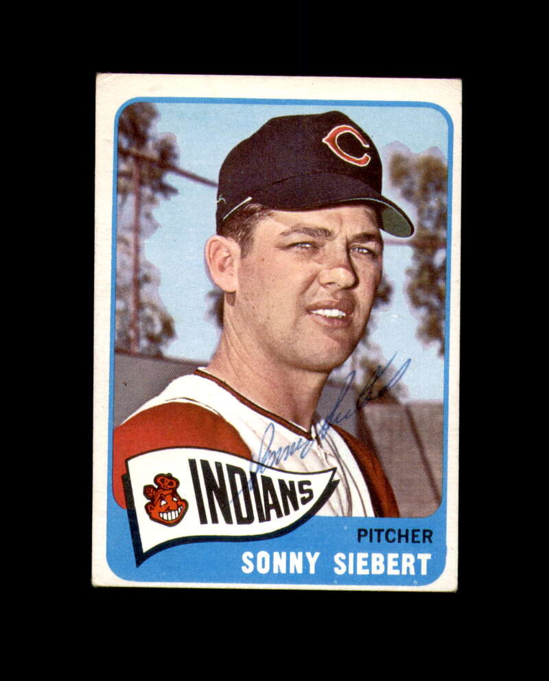 Sonny Siebert Signed 1965 Topps Cleveland Autograph