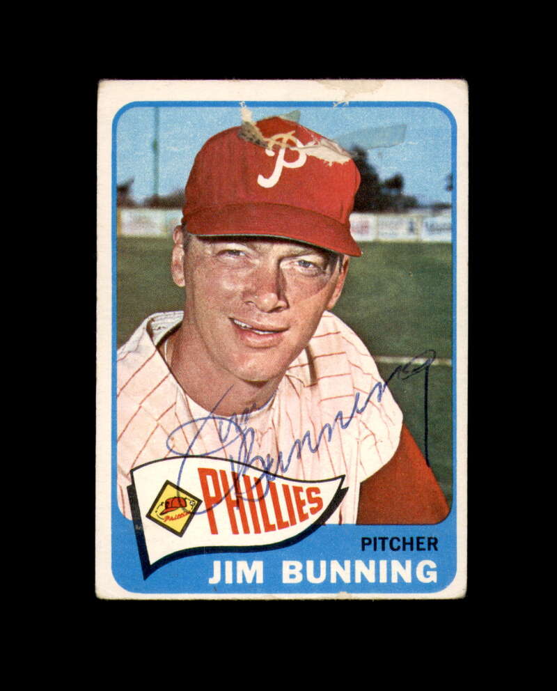 Jim Bunning Signed 1965 Topps Philadelphia Phillies Autograph