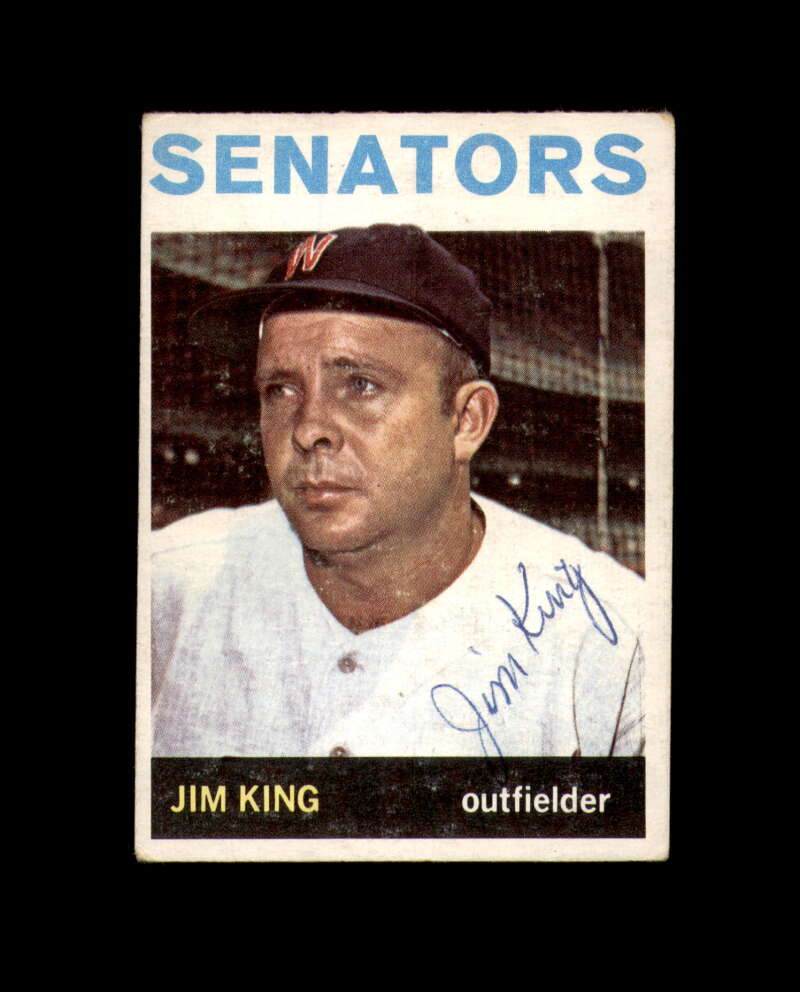 Jim King Signed Authentic 1964 Topps Washington Senators Autograph