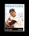 Don Lock Signed Authentic 1964 Topps Washington Senators Autograph
