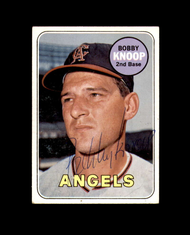 Bobby Knoop Signed Authentic 1969 Topps California Angels Autograph