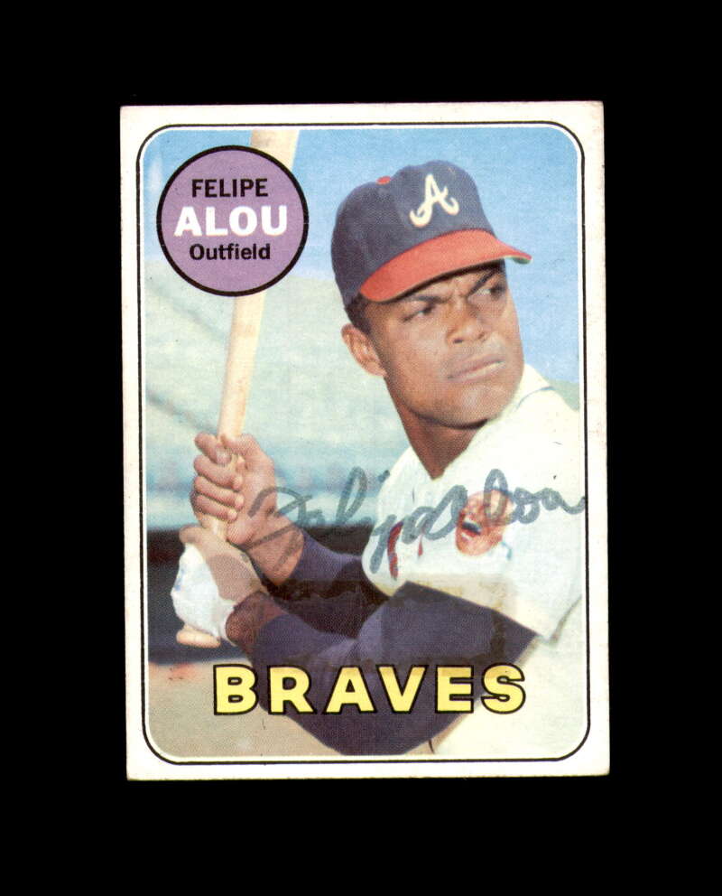 Felipe Alou Signed Authentic 1969 Topps Atlanta Braves Autograph