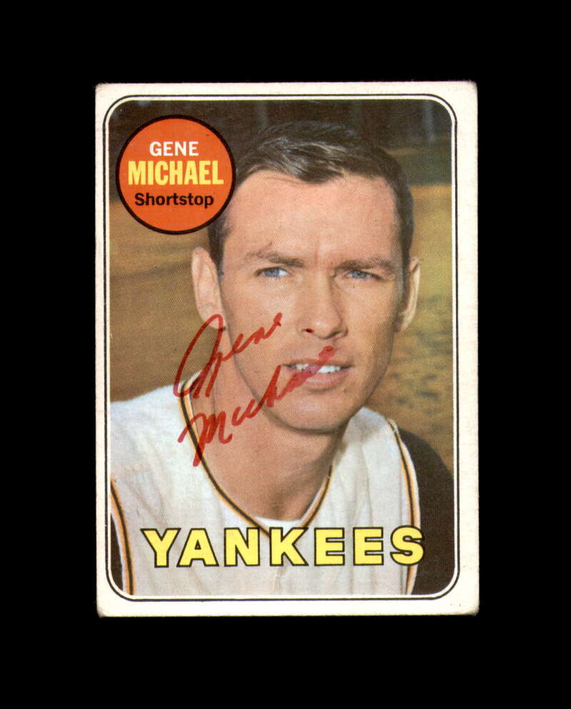 Gene Michael Signed Authentic 1969 Topps New York Yankees Autograph