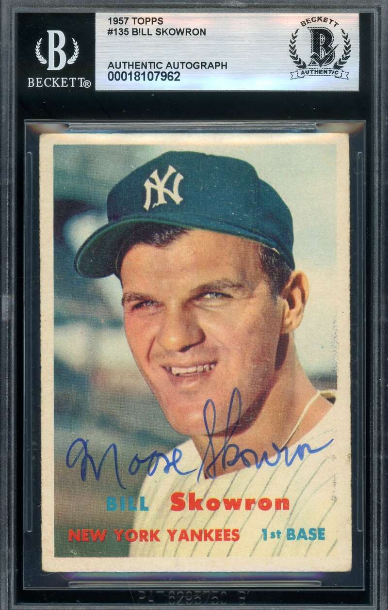 Bill Skowron Beckett BAS Signed 1957 Topps Autographed Yankees