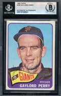 Gaylord Perry Beckett BAS Vintage Signed 1965 Topps Autograph