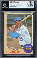 Cleon Jones Beckett BAS Vintage Signed 1968 Topps Autograph