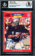 Ken Stabler Beckett BAS Signed 1989 Pro Set Autograph Raiders
