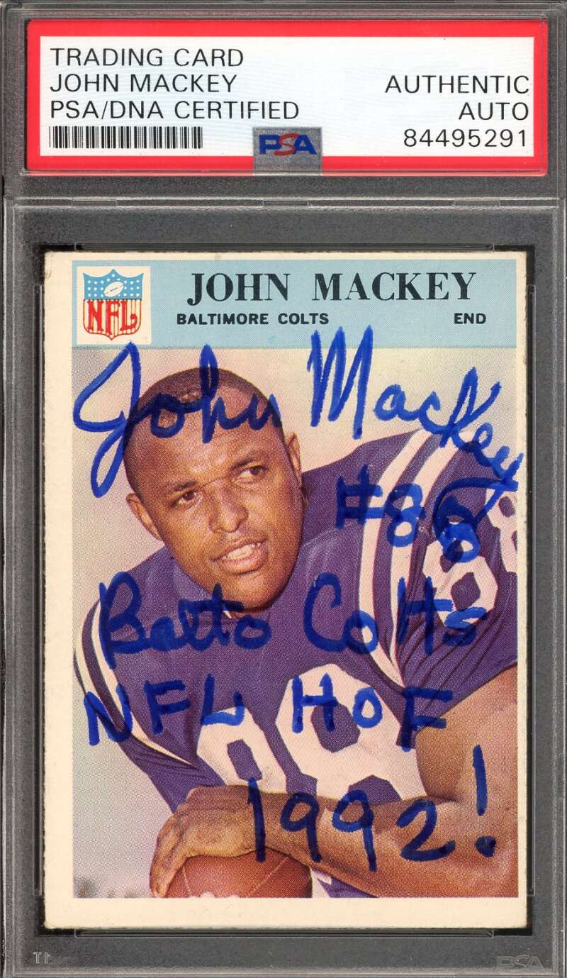 John Mackey PSA DNA Signed 1966 Philadelphia Autograph