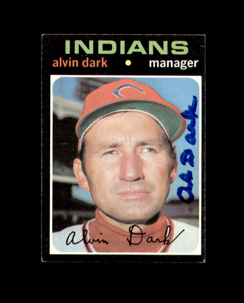 Al Dark Signed 1971 Topps Cleveland Autograph