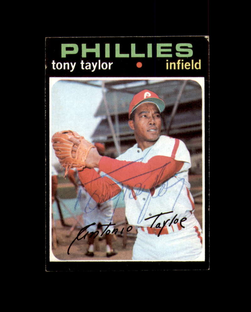 Tony Taylor Signed 1971 Topps Philadelphia Phillies Autograph