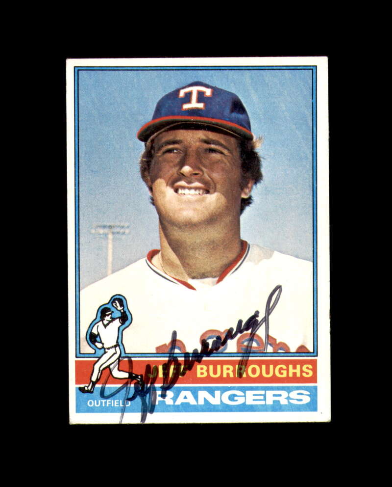 Jeff Burroughs Signed Authentic 1976 Topps Texas Rangers Autograph
