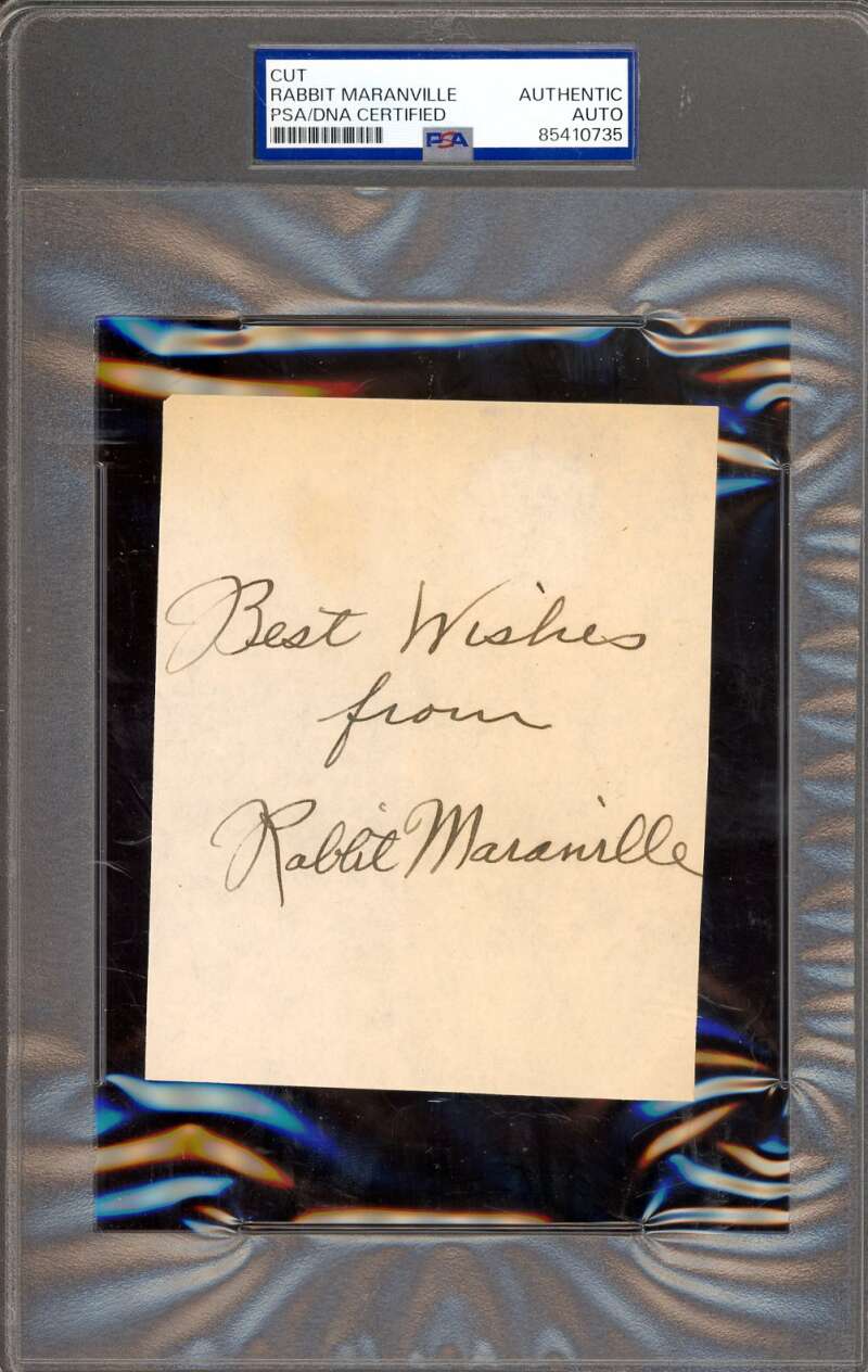 Rabbit Maranville PSA DNA Signed Album Page Mint Autograph