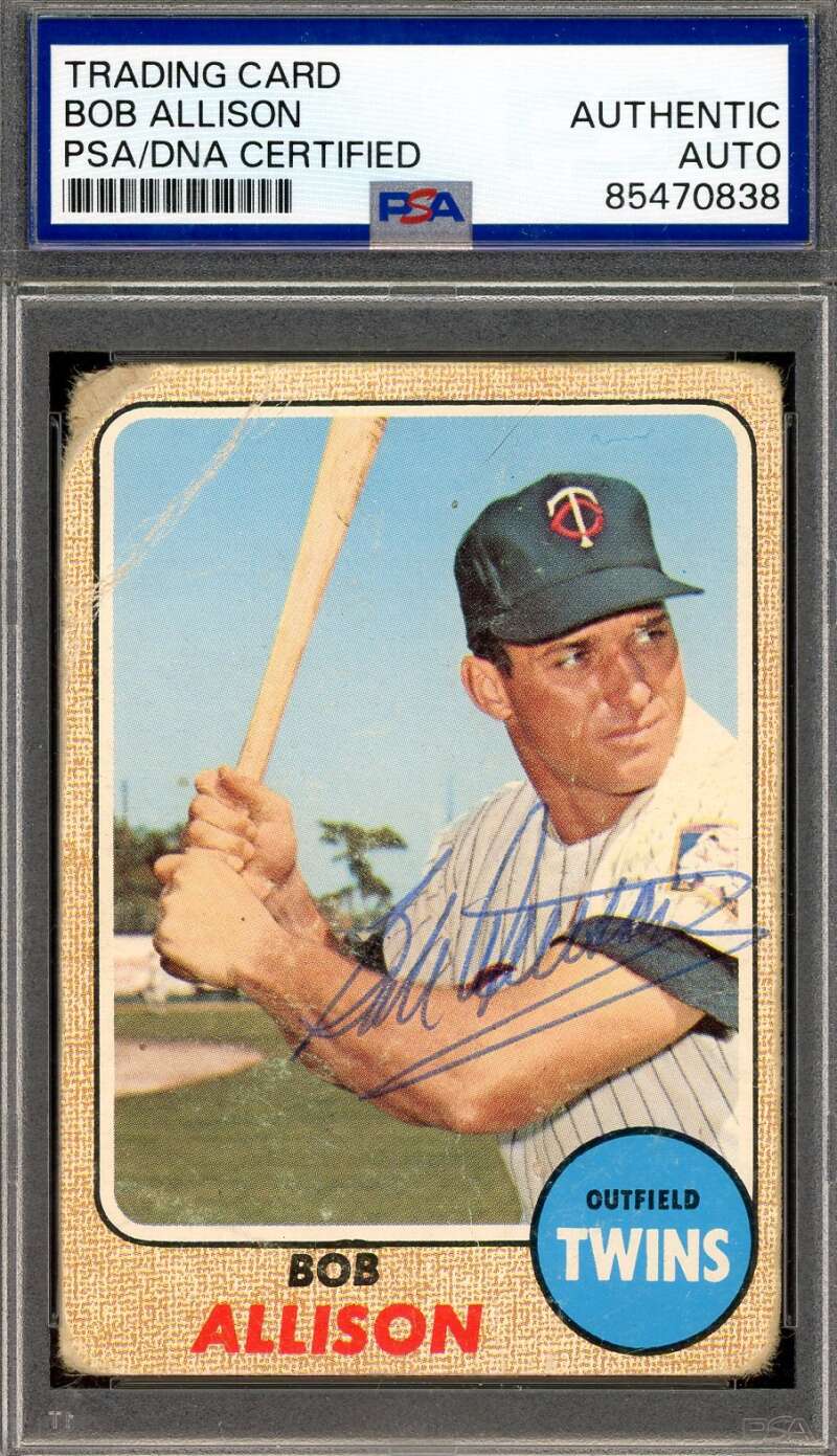 Bob Allison PSA DNA Signed 1968 Topps Autograph