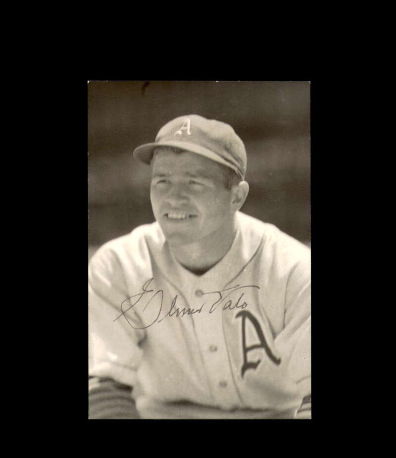 Elmer Valo Signed Photo Postcard Athletics Autograph