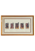LA Lakers Legends Wilt Kareem Magic West Baylor PSA DNA Loa Signed 22x44 Framed Lithograph