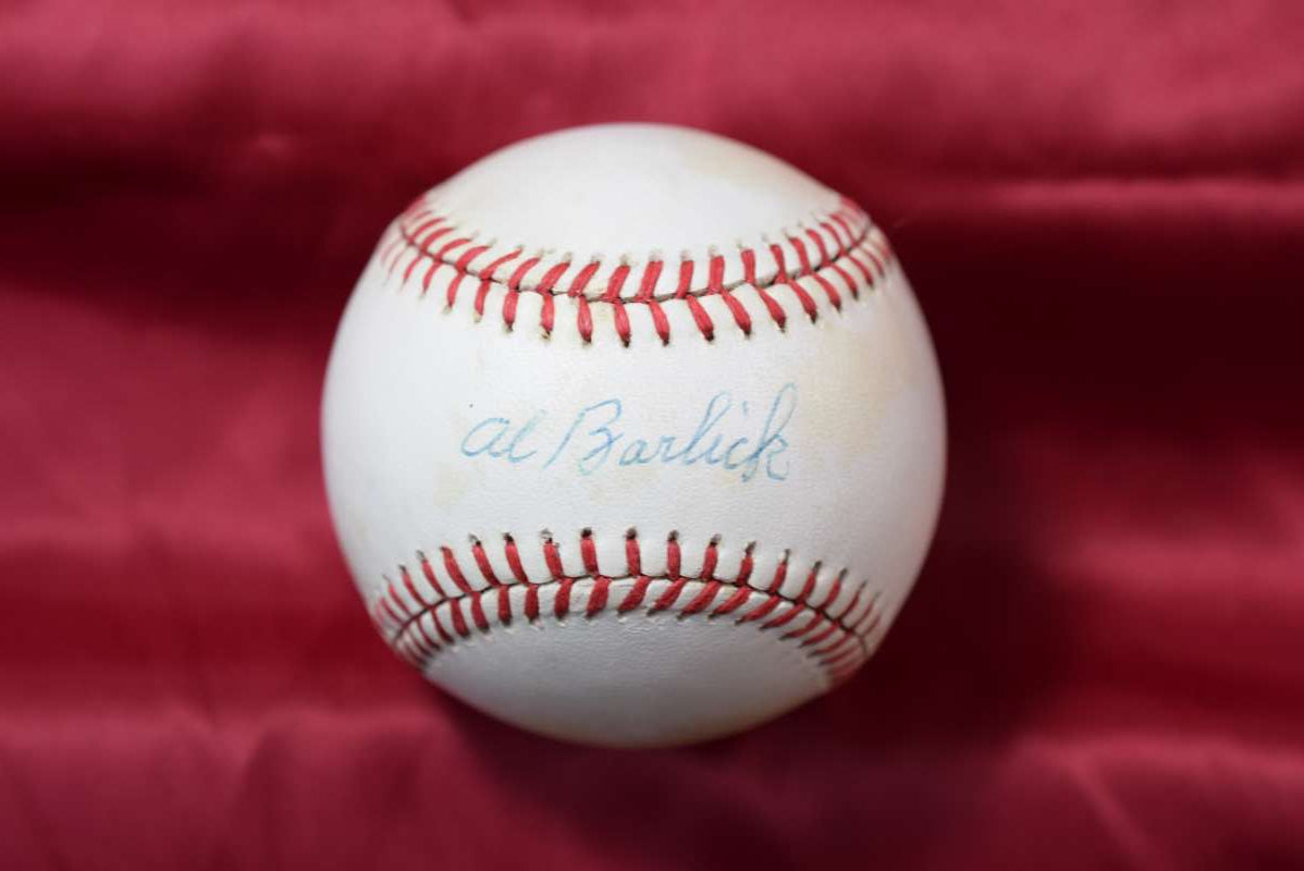 Al Barlick Autograph National League ONL Signed Baseball