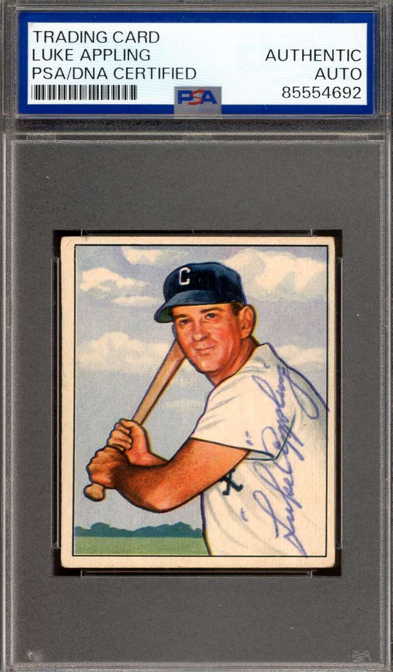 Luke Appling PSA DNA Signed 1950 Bowman Autographed