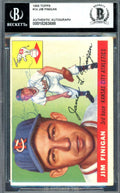 Jim Finigan Beckett BAS Signed 1955 Topps Autograph