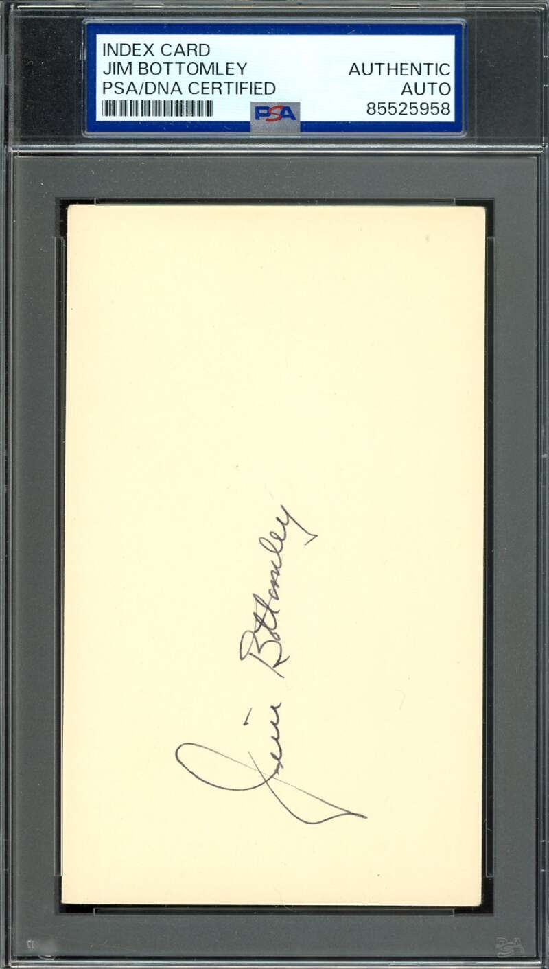 Jim Bottomley PSA DNA Coa Signed 3x5 Index Card Autograph