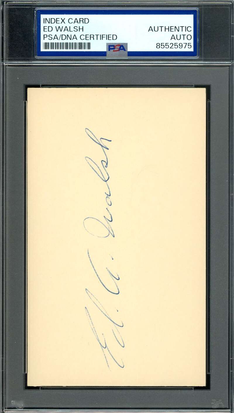 Ed Walsh PSA DNA Coa Signed 3x5 Index Card Autograph