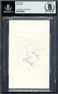 Jack Buck Beckett BAS Signed Index Card Cardinals Autograph