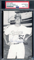 Don Drysdale PSA DNA Signed Photo Postcard 1962 PM Dodgers Autograph