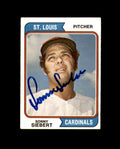 Sonny Siebert Signed 1974 Topps St. Louis Cardinals Autographed